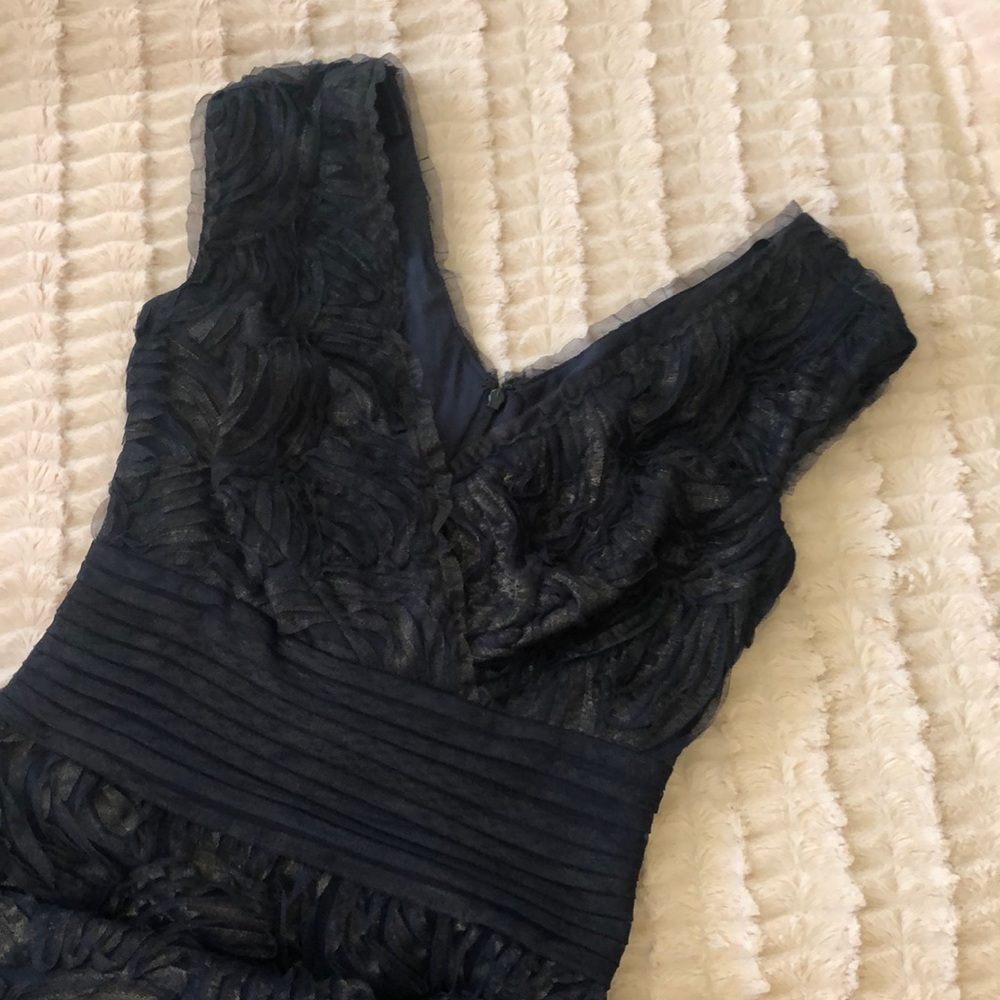 NEW Tadashi Shoji long formal navy blue gown